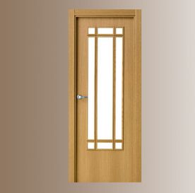 puerta con ventana con diseño